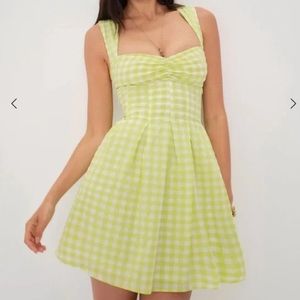 For Love & Lemons Gingham August Mini Dress